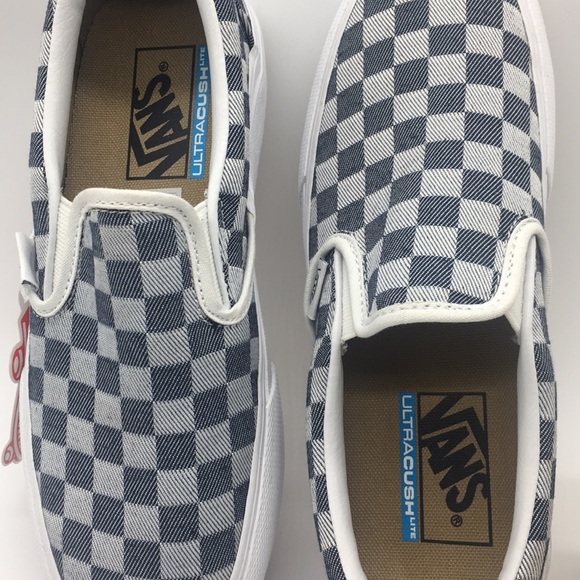 Vans Slip-On Platform Checkerboard Denim - Picture 8 of 8